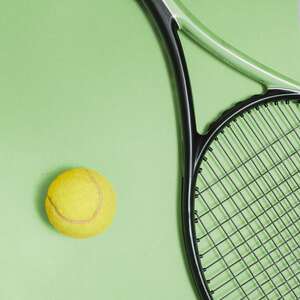 tennis ball machine in a racket